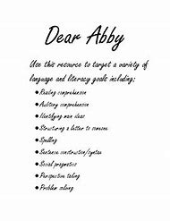 Image result for Dear Abby Letters