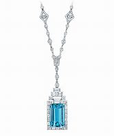 Image result for Aquamarine and Diamond Pendant Necklace