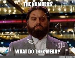 Image result for The Numbers What Do They Mean Meme