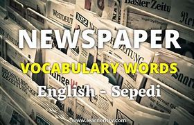 Image result for Newspaper Article Story in Sepedi