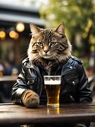 Image result for Cat Drinking Beer