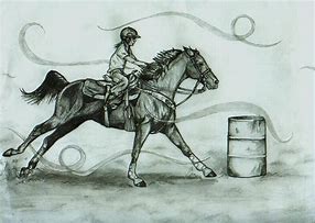 Image result for Lady Barrel Racer Line Drawing