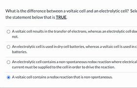 Image result for Voltaic vs Electrolytic Cell