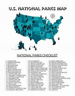 Image result for Map of National Parks Print