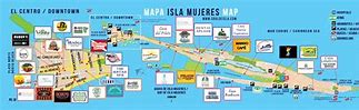 Image result for Isla Mujeres Thing to See Map