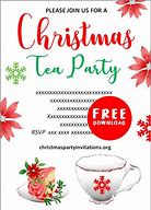 Image result for Christmas Tea Party Invitations