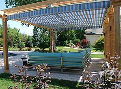 Image result for Pergola with Canopy Plans