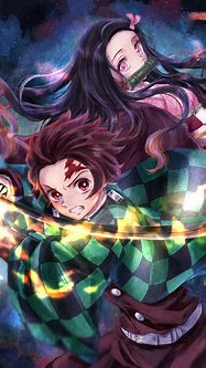 Image result for Tanjiro and Nezuko Fighting Anime Full Body