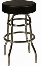 Image result for Chrome Double Ring Swivel Bar Stools