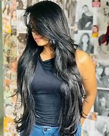 Image result for Long Flowing Black Hair