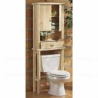 Image result for Pine Wood Over the Toilet Cabinet