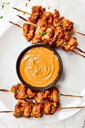 Image result for Chicken Skewers with Peanut Sauce