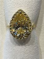 Image result for Yellow Diamond Pear Shape Wedding Ring