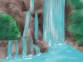 Image result for Drawing a Waterfall