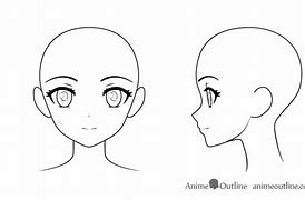 Image result for Anime Basic Face Outline