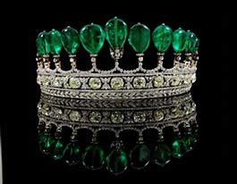 Image result for Emerald and Diamond Tiara