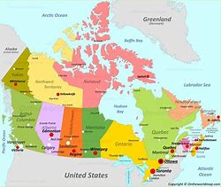 Image result for Canada Map with Oceans