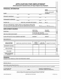 Image result for Free Fillable Job Application Form