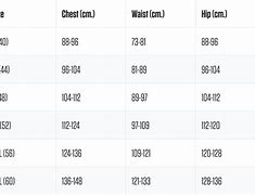 Image result for Nike Clothing Size Chart