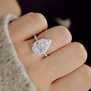 Image result for Pear-Shaped Engagement Rings with Gold Border