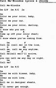 Image result for Call Me Lyrics Correct