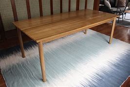 Image result for White Oak Fluted Dining Room Table