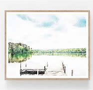 Image result for Lake Dock Painting