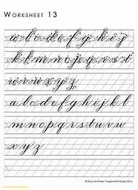 Image result for Cursive Alphabet Practice