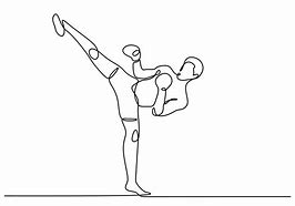 Image result for Kickboxing Line Drawing