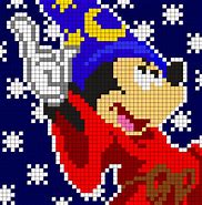 Image result for Mickey Mouse Pixel Art Grid