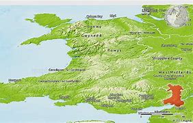 Image result for How Big Is Wales Map