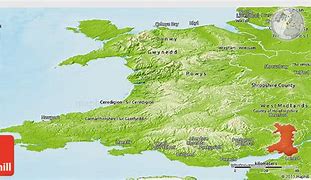 Image result for Topographical Map of Wales