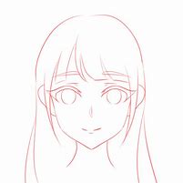 Image result for Front Hair Drawing