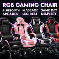 Image result for RGB Gaming Chair Pink