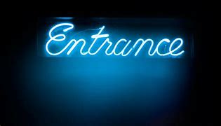 Image result for Entrance Word Neon Light Design