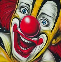 Image result for Circus Clown Oil Painting