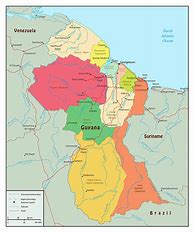 Image result for Guyana Cities Map