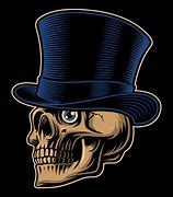 Image result for Skull with Black Hat