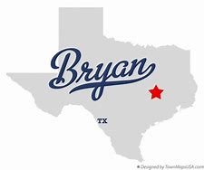 Image result for Texas Map Showing Bryan