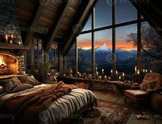 Image result for Cozy Cabin Bedroom