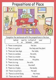 Image result for Preposition of Place Worksheet