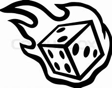 Image result for Dice On Fire Drawing