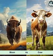 Image result for Bison vs Cow