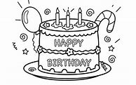 Image result for Birthday Colouring Pages