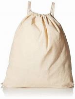 Image result for White Organic Cotton Canvas Drawstring Bag