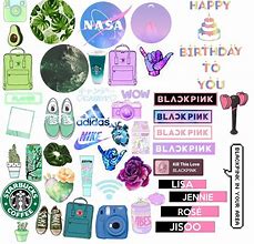 Image result for Black Pink Printable Band Stickers