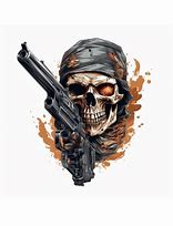 Image result for Skull and Gun Decals