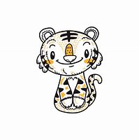 Image result for Cute Tiger Doodle