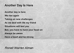 Image result for Another Day Poem