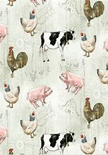 Image result for Farm Animal Cotton Fabric